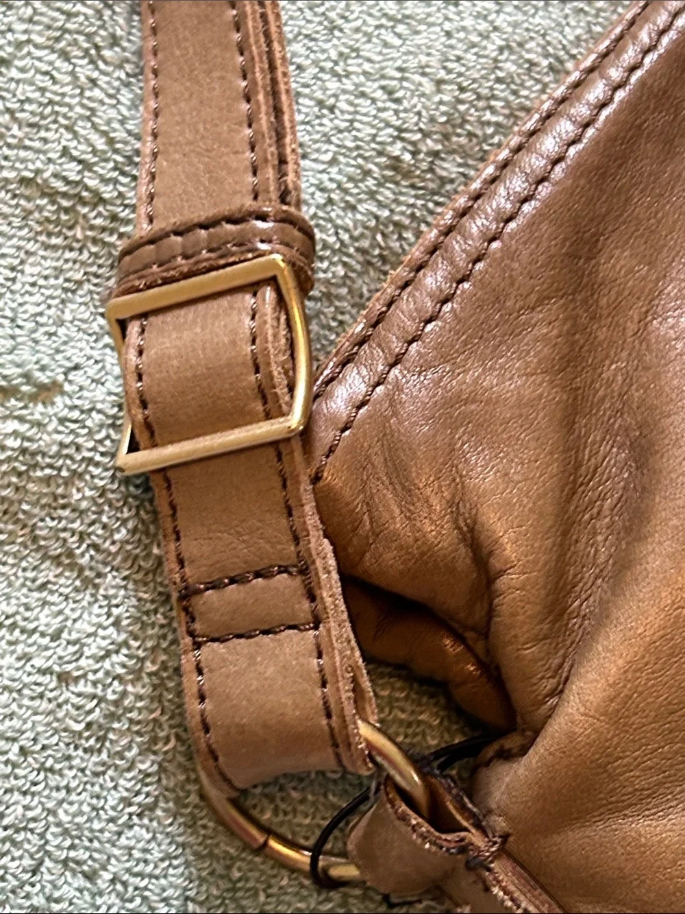 margot Olive Brown Leather Satchel Crossbody